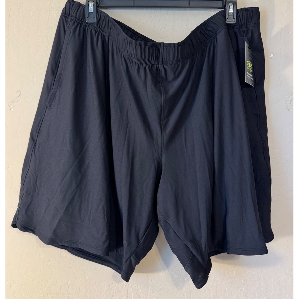 Athletic Works Knit Jersey Shorts Men 3XL Black Athletic DriWorks NEW